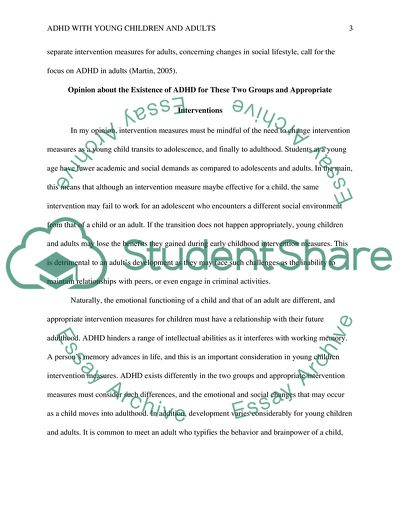 ADHA with young and adult. discussion 3