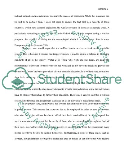 Capitalism vs. Welfare State: A Debate