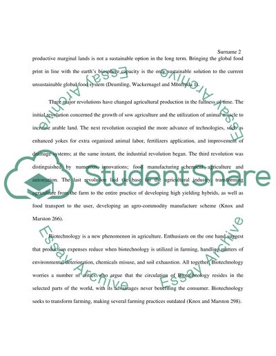 GEOGRAPHIES OF SUSTAINABLE FOOD