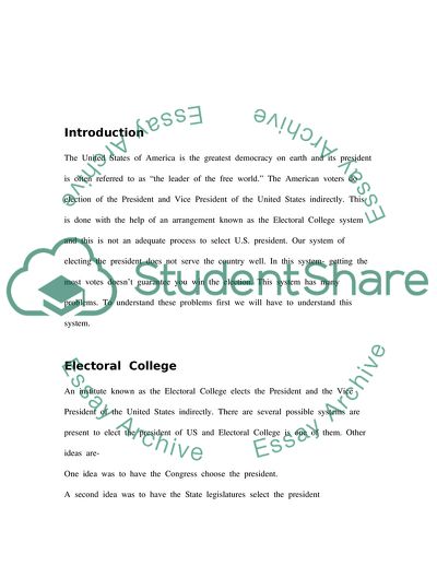 The System of Electing the President