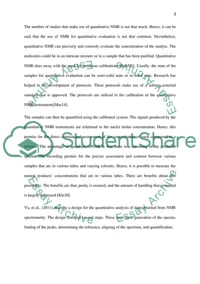 The Scope and Limitations of Quantitative Nuclear Magnetic Resonance Technique