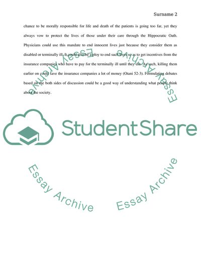 Death with Dignity: Euthanasia