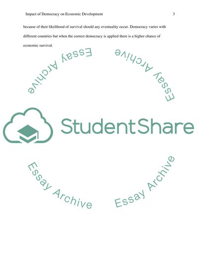 Impact of Democracy on Economic Development
