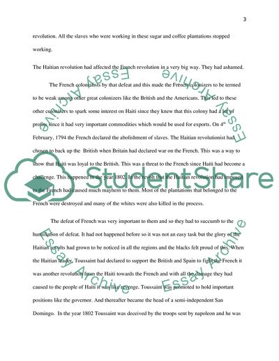 The Effect the Haitian Revolution had on the French Revolution