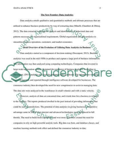 The New Frontier - Data Analytics