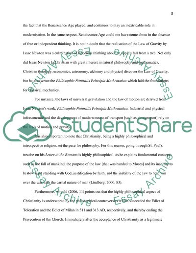 Christianity as a Force Antithetical to Modernity and Having an Inimical Relationship with Modernity