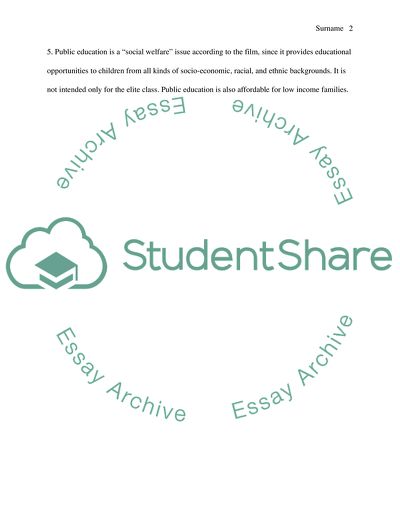 Social Work in The Lottery Movie by Madeleine Sackler