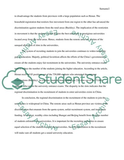 Summary and Response