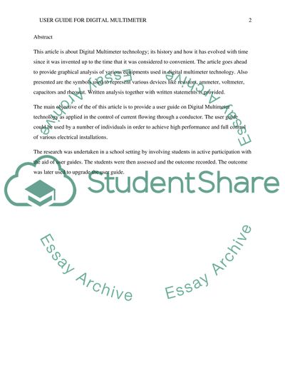 Digital Multimeter Technology