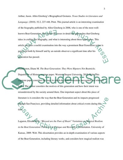 The Writers of the Beat Generation and their Role in Rebellion and Reflection