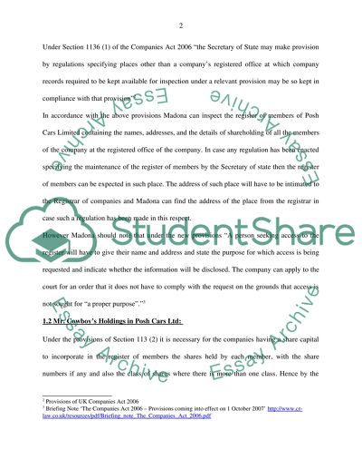 Analysis of Company Law Case
