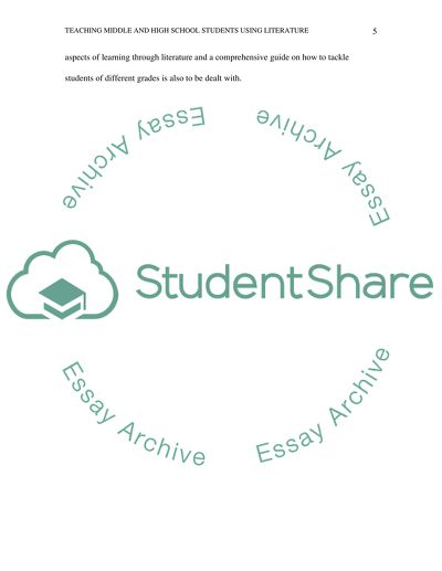 Teaching Students using Literature