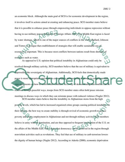 The Shanghai Cooperation Organization