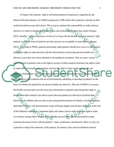 End of Life Decisions - Making the Right Choice