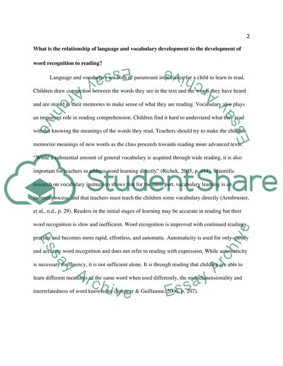 Practices of Early Literacy Instruction