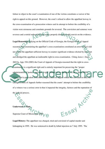 Briefing a Case: Craft v. State