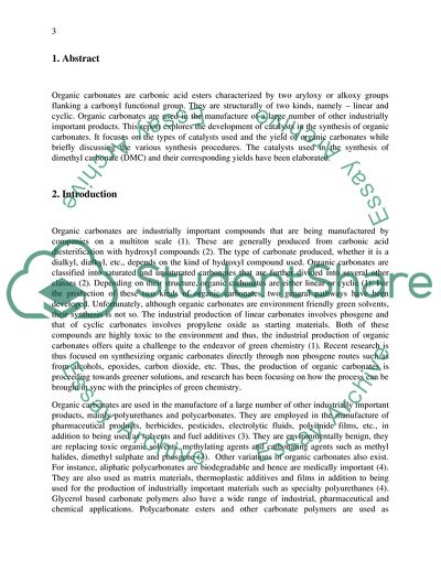 Catalysts Used in Synthesis of Organic Carbonates