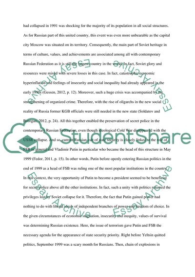 Rise of Putins Dominant Position in Russian Politics