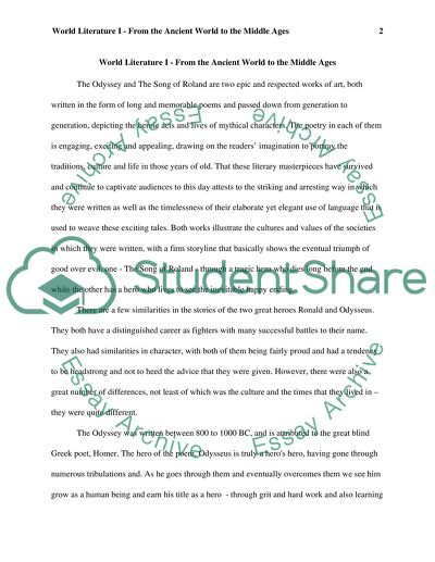 World Literature I: From the Ancient World to the Middle Ages