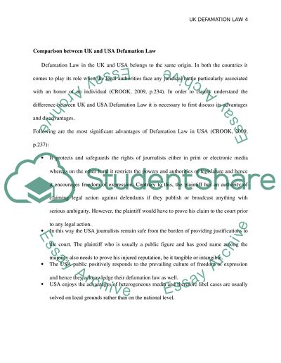 The UK Defamation Law