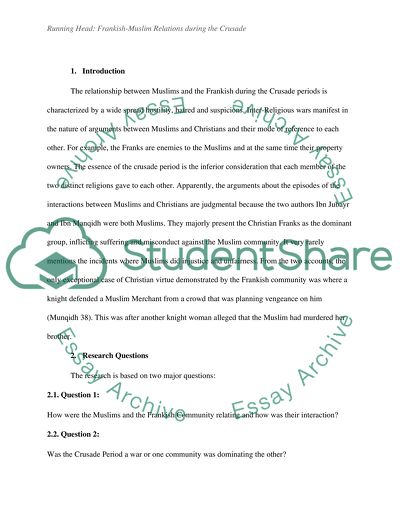 Frankish-Muslim Relations during the Crusades