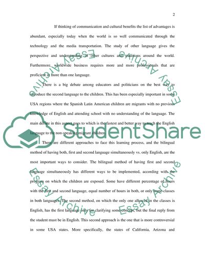 Bilingual Education and Bilingualism