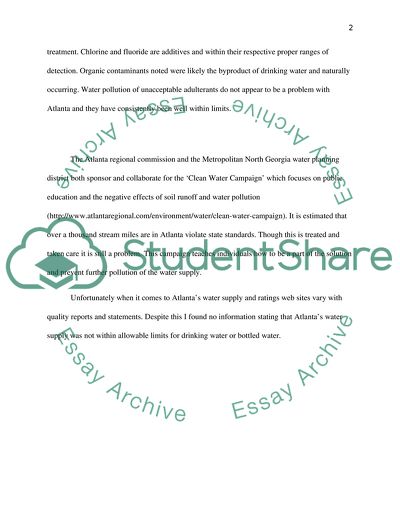 City of Atlanta Water Quality Report