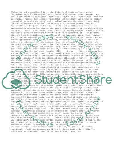 Global Marketing and Marketing Management