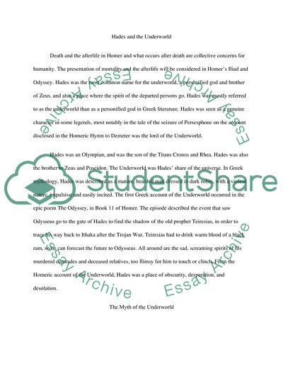 Hades and the Underworld