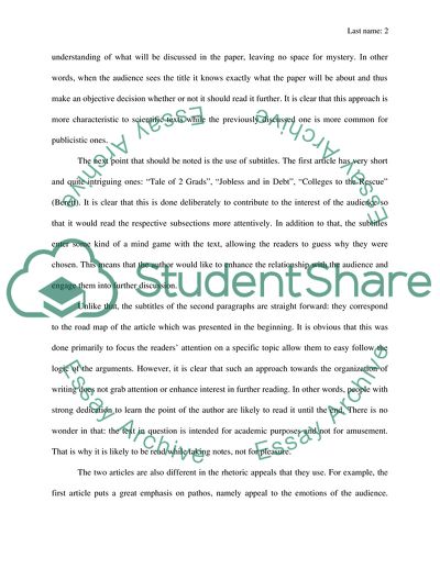 Modes of Persuasion in Do Americans Expect Too Much From a College Degree