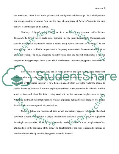 Analysis of Picture Postcard and Eclipsed