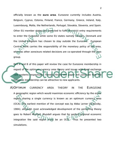 The Case for Euro-Zone Membership