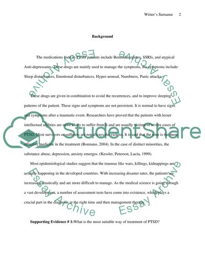 The Medications Used in Post-Traumatic Stress Disorder