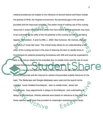 The Utility of the Nursing Service