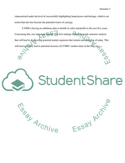 Louis Vuitton Moet Hennessy: In Search of Synergies in the Global Luxury Industry