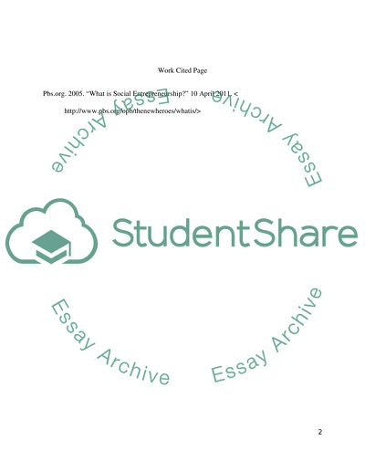 Marketing - The Use of Social Entrepreneurship