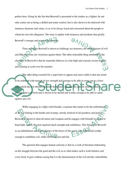 Beowulf- The Primordial Struggle of the Good against the Evil