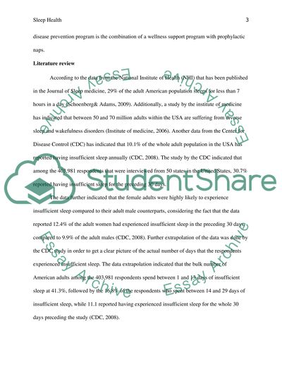 Sleep Health - Increasing the Proportion of Adults Who Get Sufficient Sleep