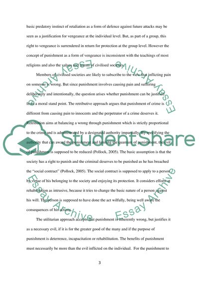 The Types of Punishments and the Rationale