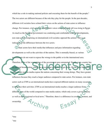 Difference between Non-state Actor and a Nation-State Actor