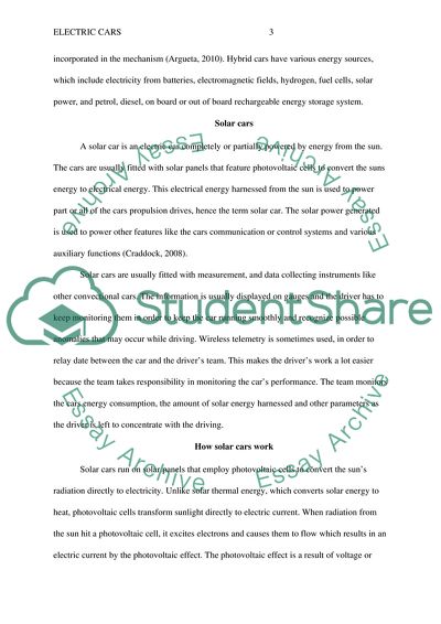 Electric and Hybrid Cars