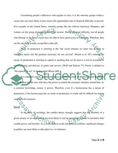 Social Classes and Social Credit