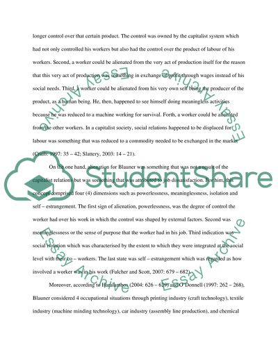 The Idea of Alienation in Economic Theory