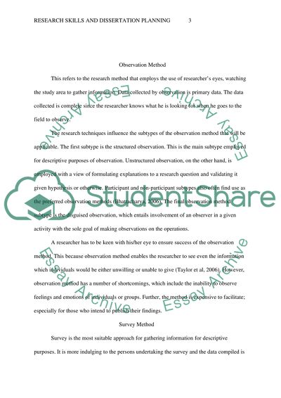 Observation, Contact, and Survey Methods - Options to Choose Certain Type of Research