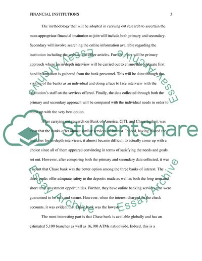 Comparison between Bank of America, CITI, and Chase Bank