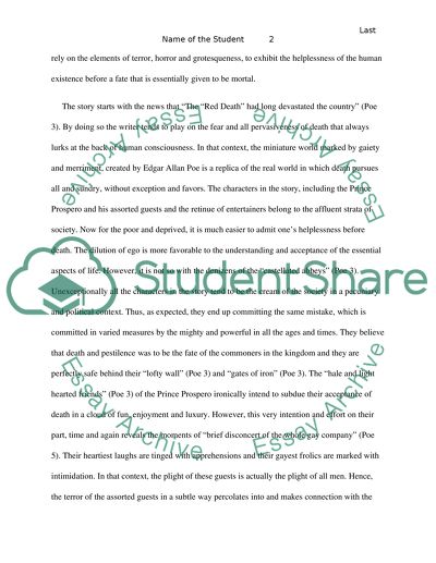 The Masque of the Red Death for Edgar Allan Poe