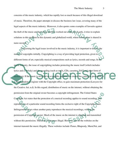 Music industry essay