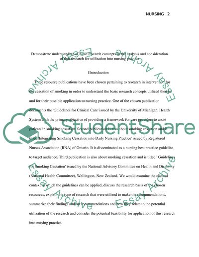 Intervention for the Cessation of Smoking