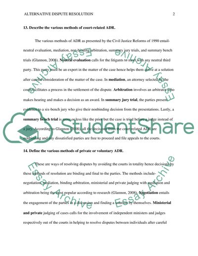 About Alternative Dispute Resolution
