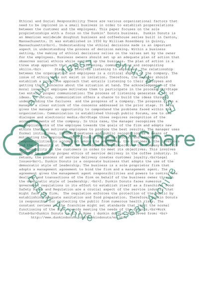 Ethics and Social Responsibility